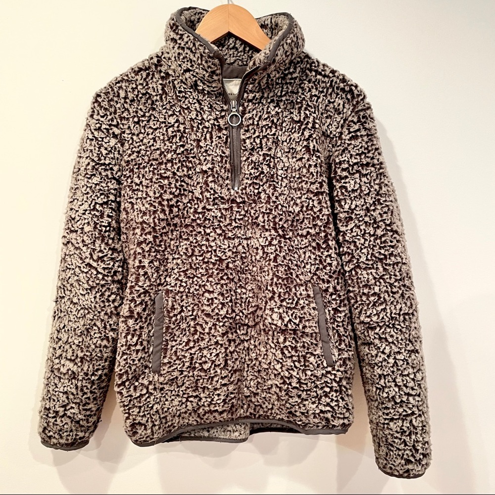 Thread & Supply Charcoal Wubby Fleece Sweater